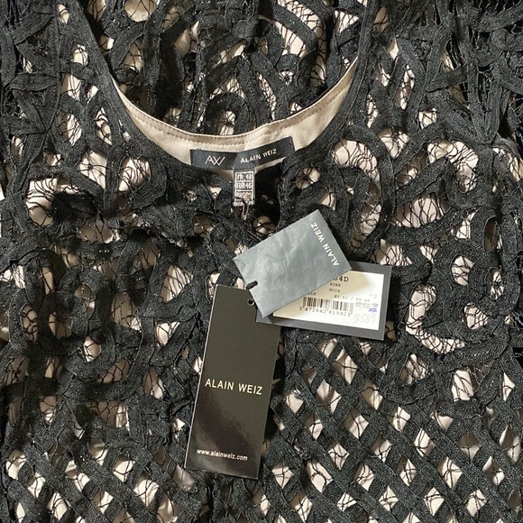 Alain Weiz Beautiful Black Detailed Lined Sexy Maxi Dress New With Tags - Picture 11 of 16